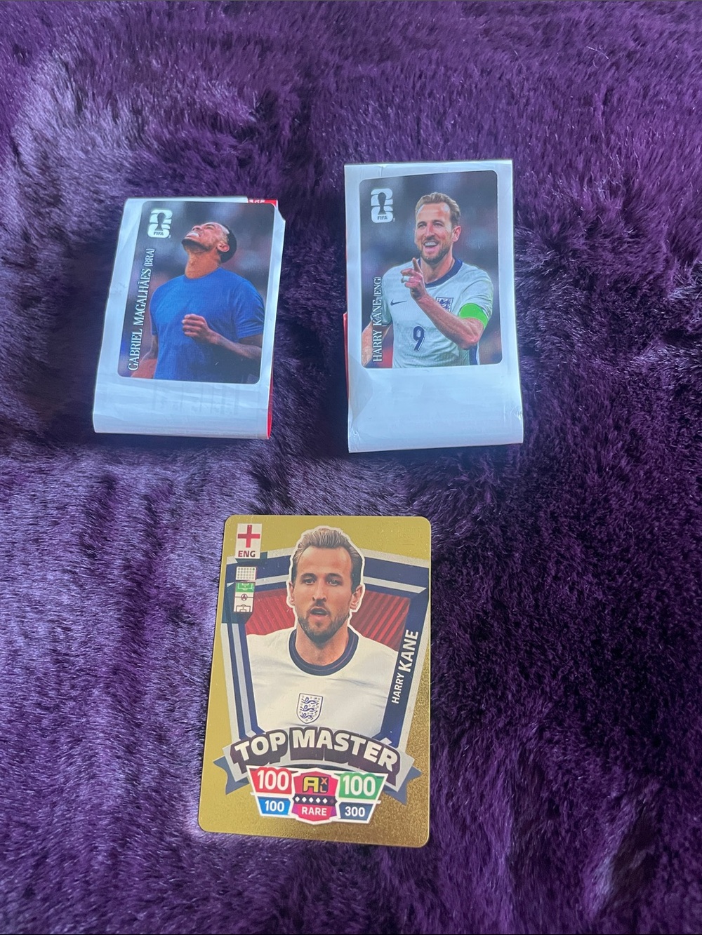 Harry Kane trading card with Gabriel & Kane Coca Cola sticker